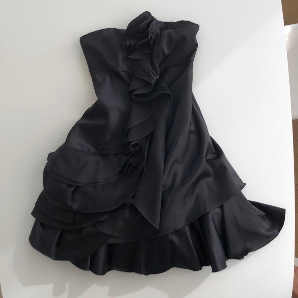 Karen Millen satin strapless dress US6 UK10